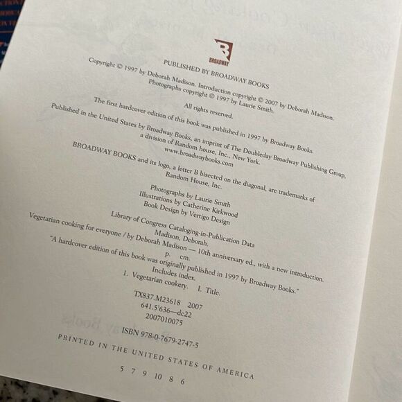 Broadway Books Deborah Madison Vegetarian Cooking‎ For Everyone Hardcover - Picture 4 of 5